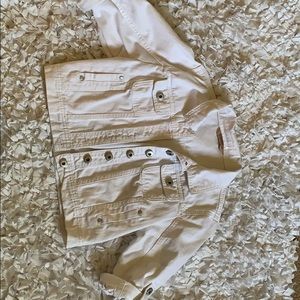 White mid jean jacket